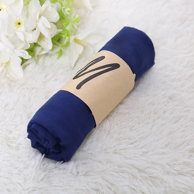 TieSet Linen Scarves Solid Color Cape Shawl Ultra Luxury Brand Muslim Hijab Muffler Scarf Candy Color Womens Scarves 60x180cm