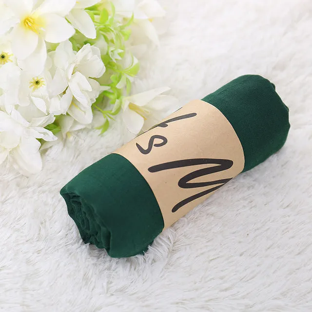 TieSet Linen Scarves Solid Color Cape Shawl Ultra Luxury Brand Muslim Hijab Muffler Scarf Candy Color Womens Scarves 60x180cm