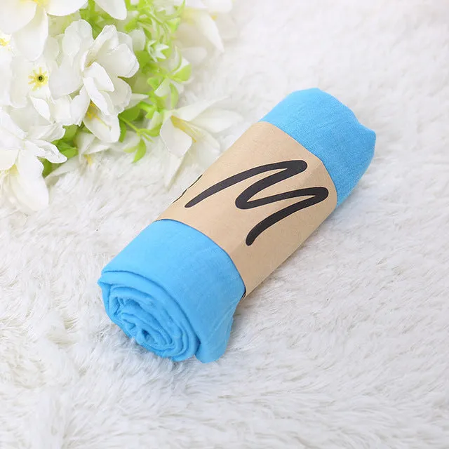 TieSet Linen Scarves Solid Color Cape Shawl Ultra Luxury Brand Muslim Hijab Muffler Scarf Candy Color Womens Scarves 60x180cm