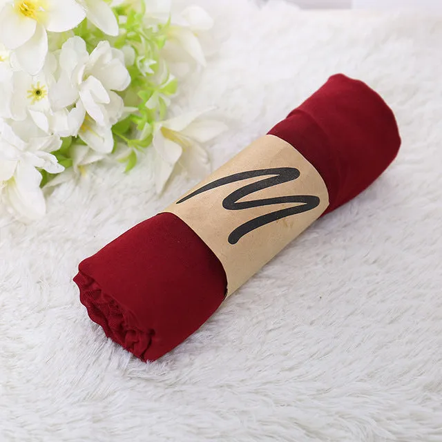 TieSet Linen Scarves Solid Color Cape Shawl Ultra Luxury Brand Muslim Hijab Muffler Scarf Candy Color Womens Scarves 60x180cm