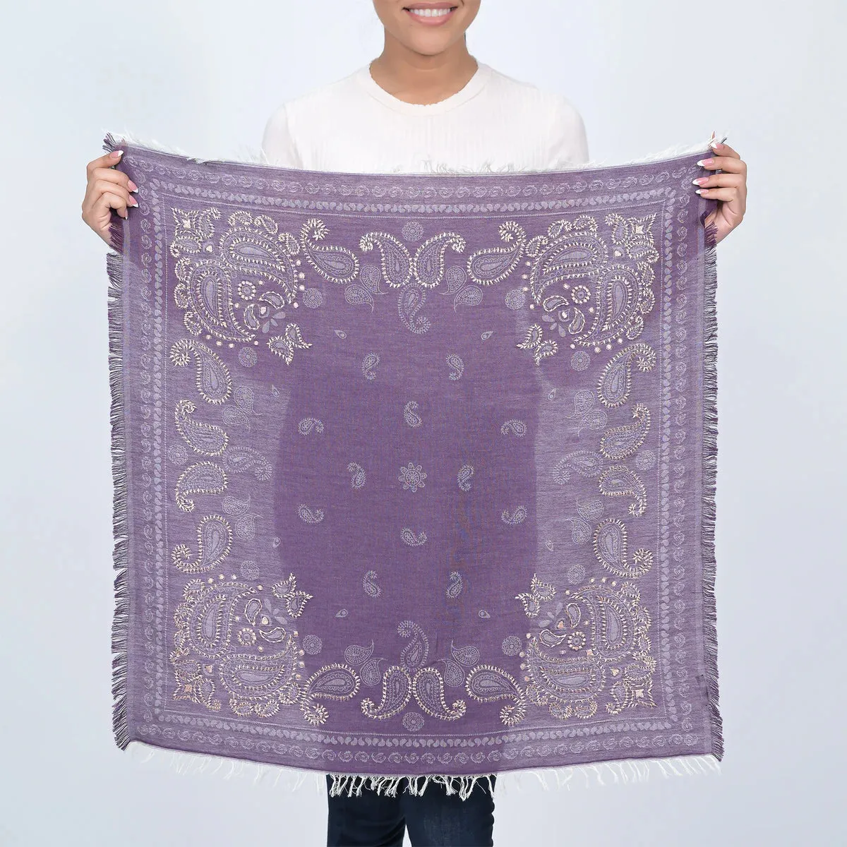 Timeless Love Paisley Bandana in Purple