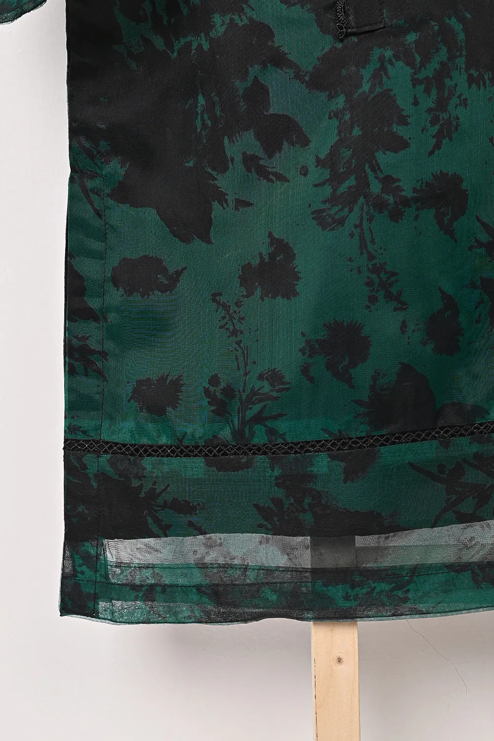 TKF-322-Turqoise - Kids 3Pc Ready to Wear Organza Printed Dress