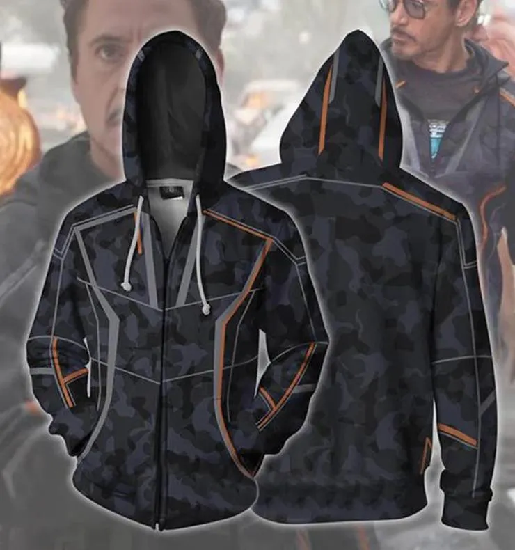 TONY STARK Infinity War  Zip Up Hoodie