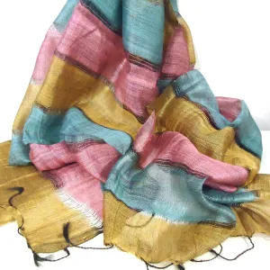 Tri-Color Stripe Scarf