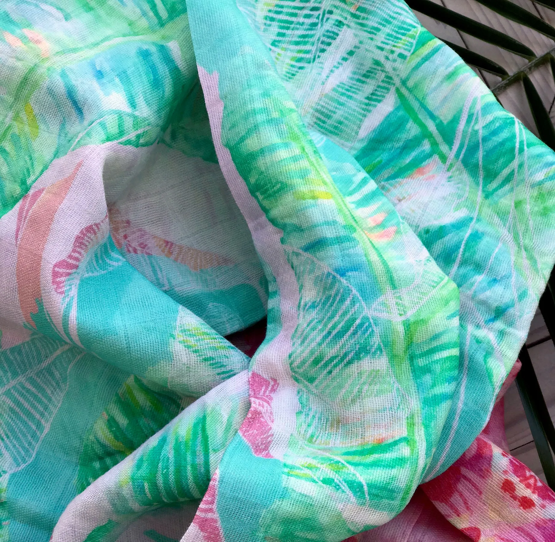 Tropical Banana Leaf Infinity scarf