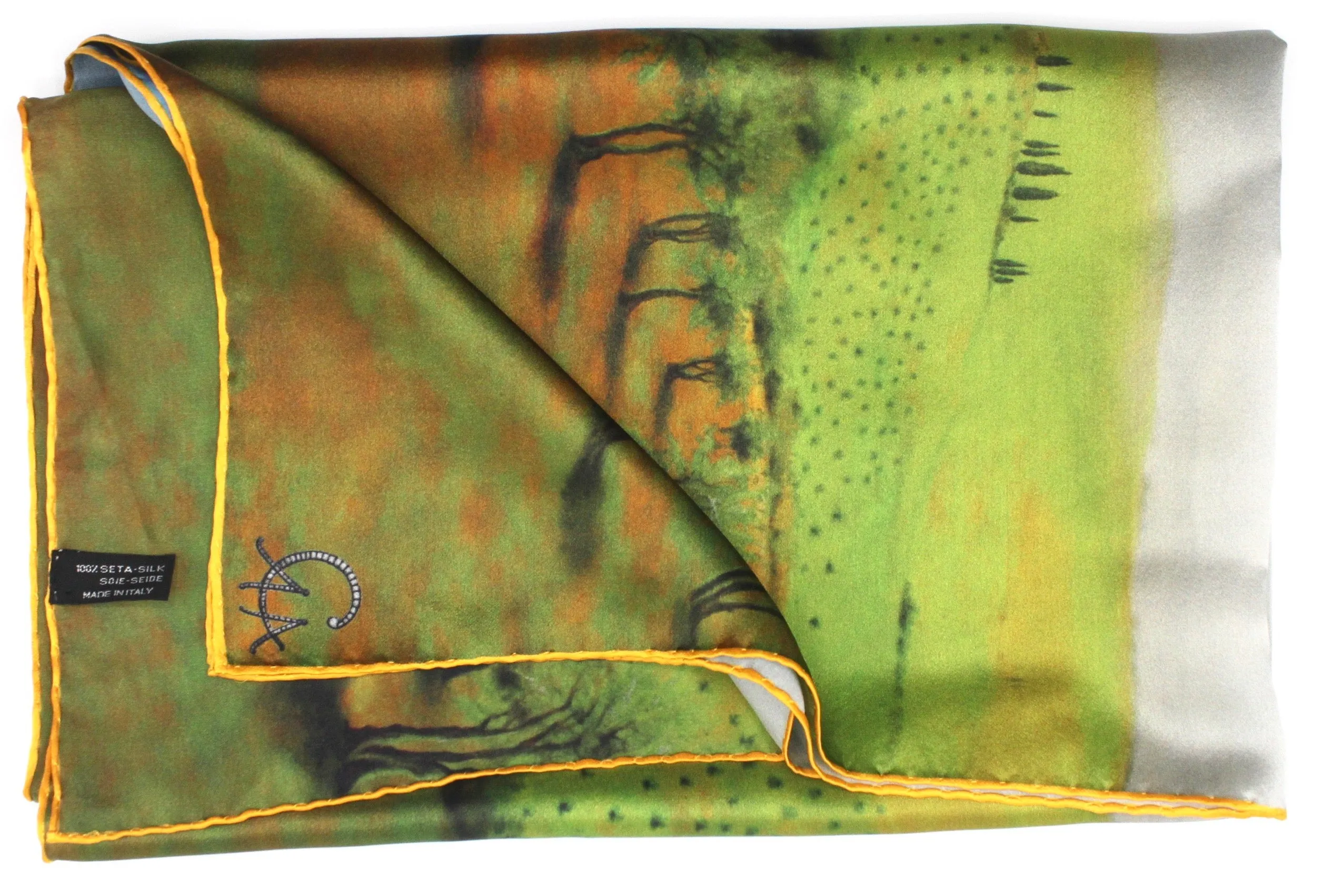 Tuscana Olive Grove Italian Silk Satin  70 x 180 cm