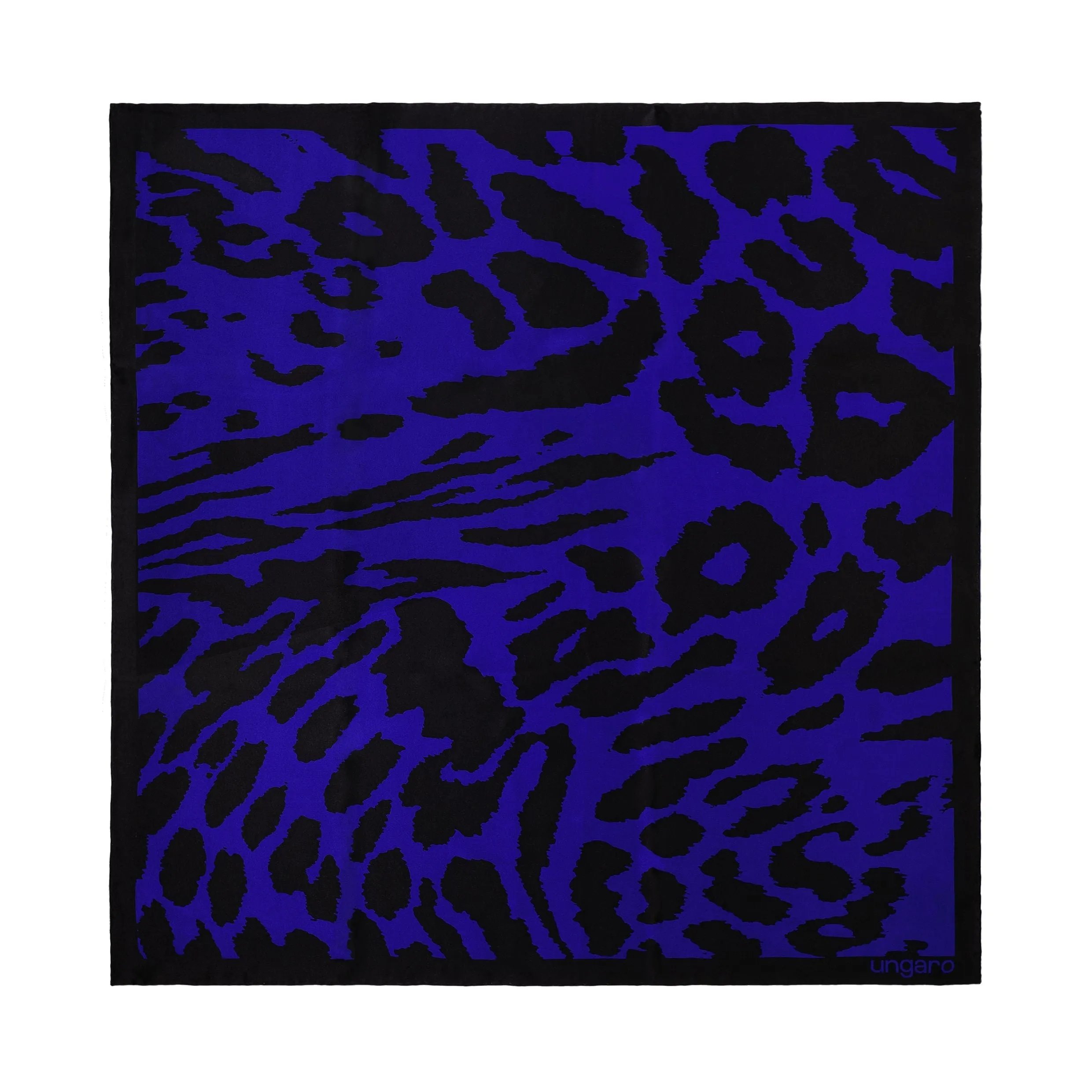 Ungaro UFM028L-Silk scarf Lina Bright Blue & Black