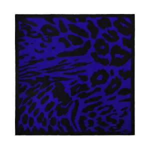 Ungaro UFM028L-Silk scarf Lina Bright Blue & Black
