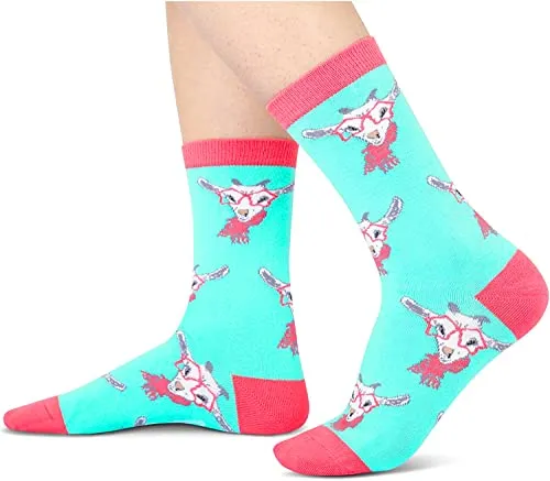 Unique Goat Gifts for Women Silly & Fun Sheep Socks Funny Goat Gifts for Moms