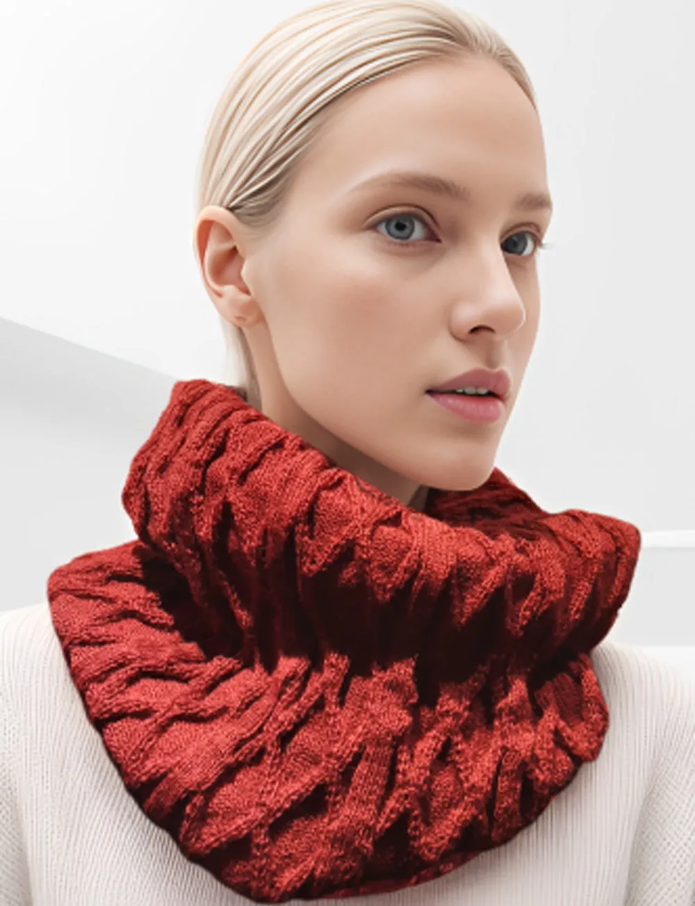 Unisex Neck Warmer High Relief Red