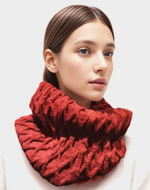 Unisex Neck Warmer High Relief Red