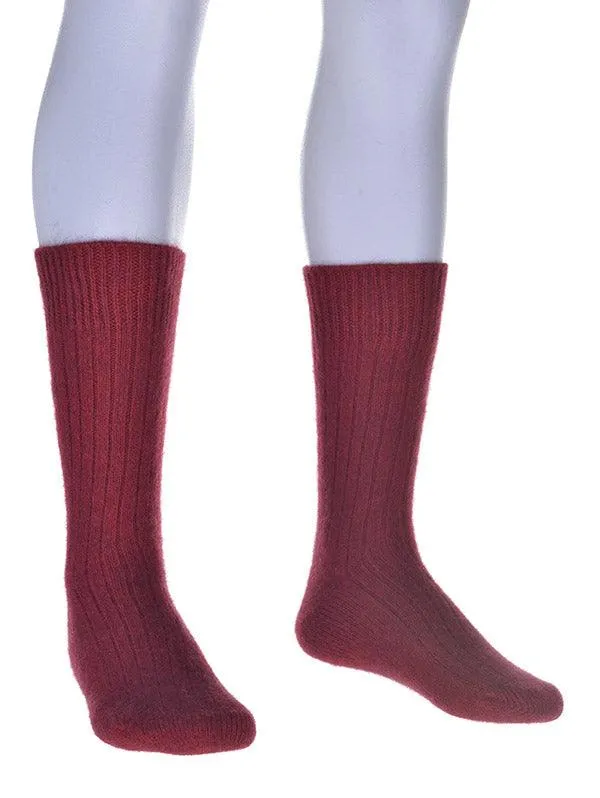 Unisex NZ Possum Merino Silk Rib Socks