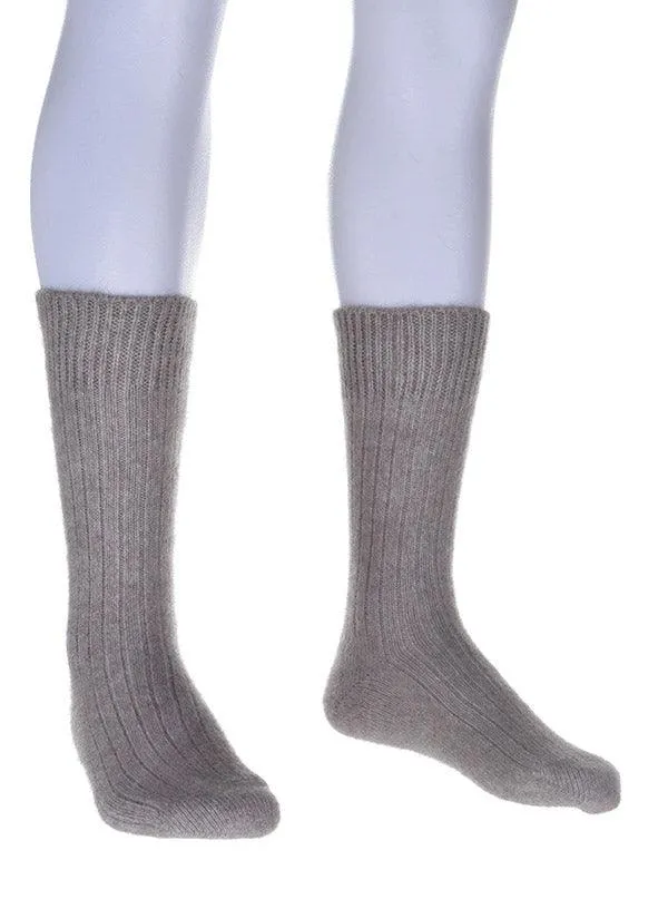 Unisex NZ Possum Merino Silk Rib Socks
