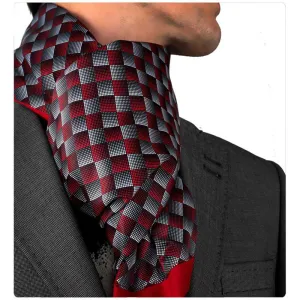 Unisex Silk & Suede Soft Long Fashion Checker Scarf
