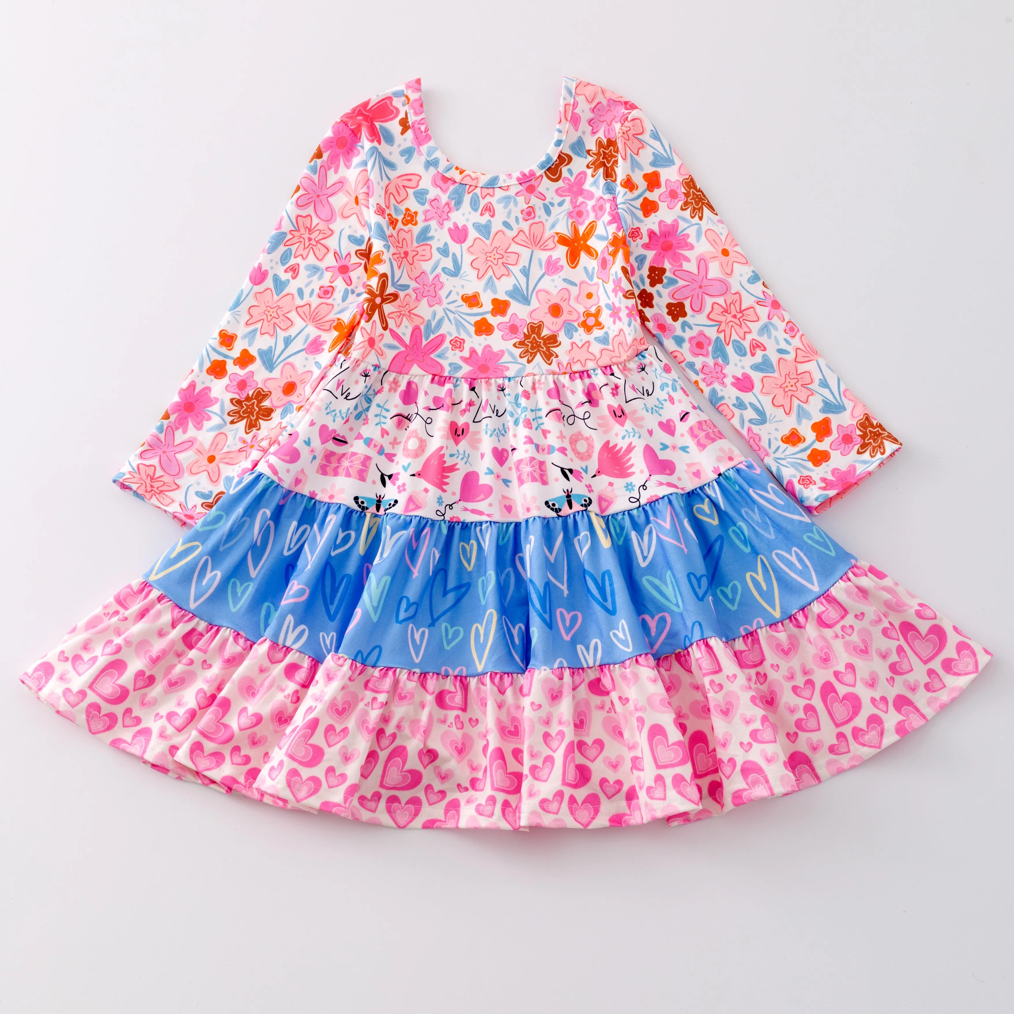 VALENTINE FLORAL LAYER DRESS