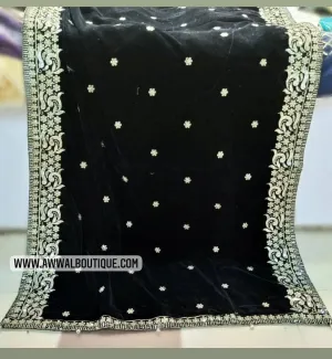 Velvet Embroidered Shawl 21/D 16