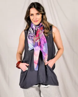 VERVE silk-cotton scarf