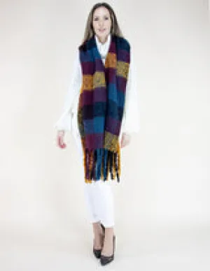 Vibrant Rich Plaid Scarf