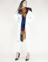 Vibrant Rich Plaid Scarf