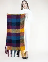 Vibrant Rich Plaid Scarf