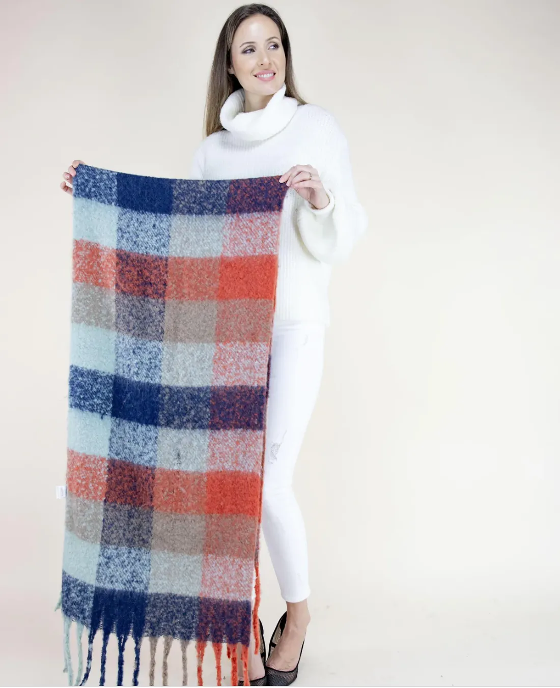 Vibrant Rich Plaid Scarf