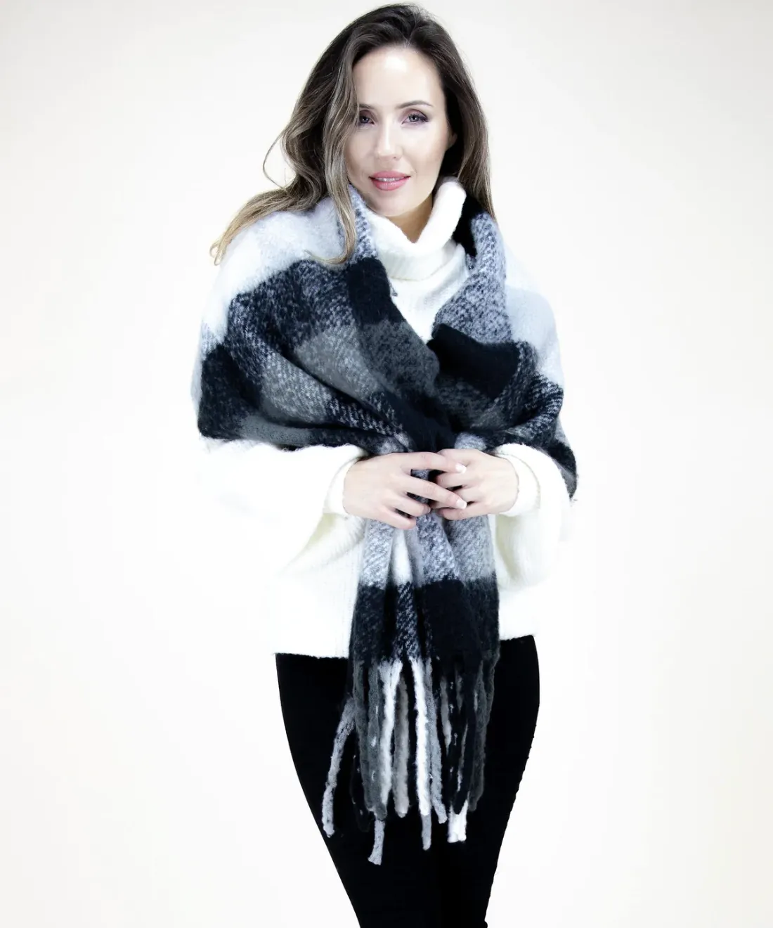 Vibrant Rich Plaid Scarf