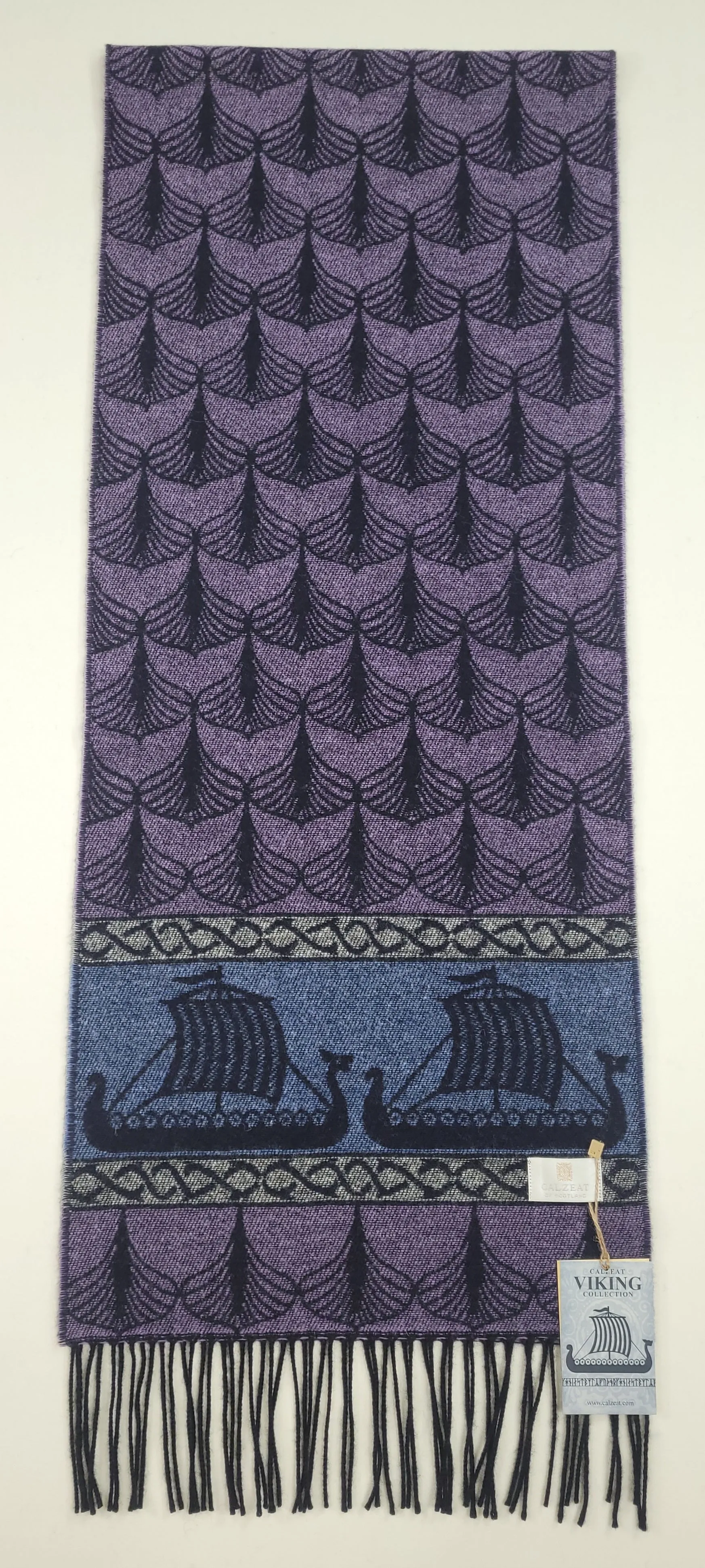Viking Ships Dragon Jacquard Scarf