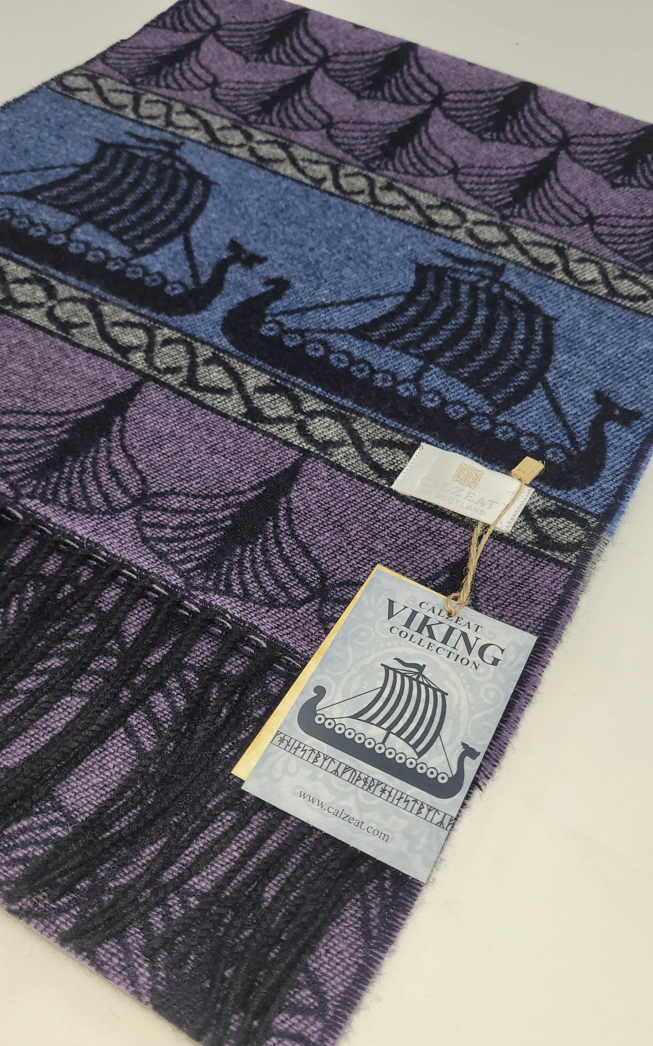 Viking Ships Dragon Jacquard Scarf