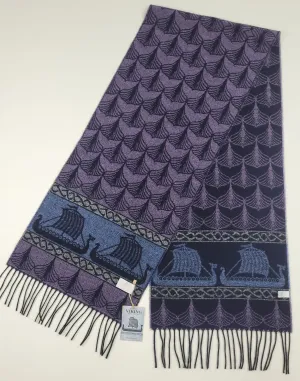 Viking Ships Dragon Jacquard Scarf