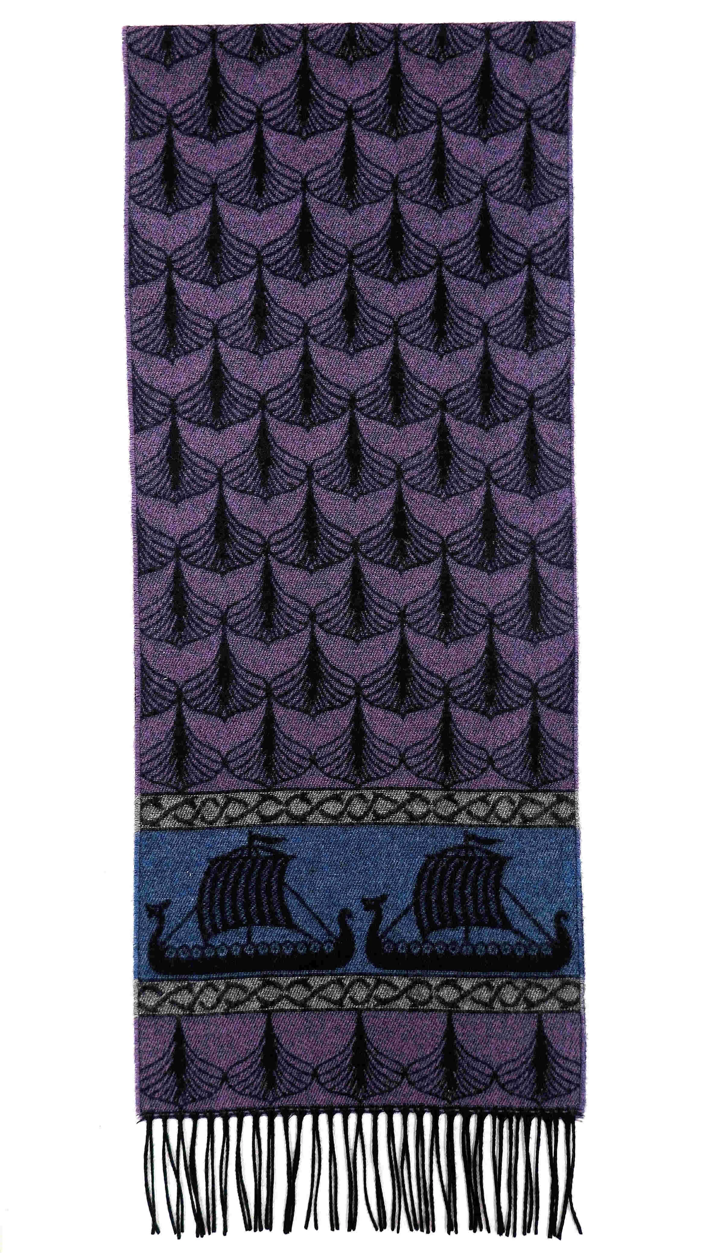 Viking Ships Dragon Jacquard Scarf