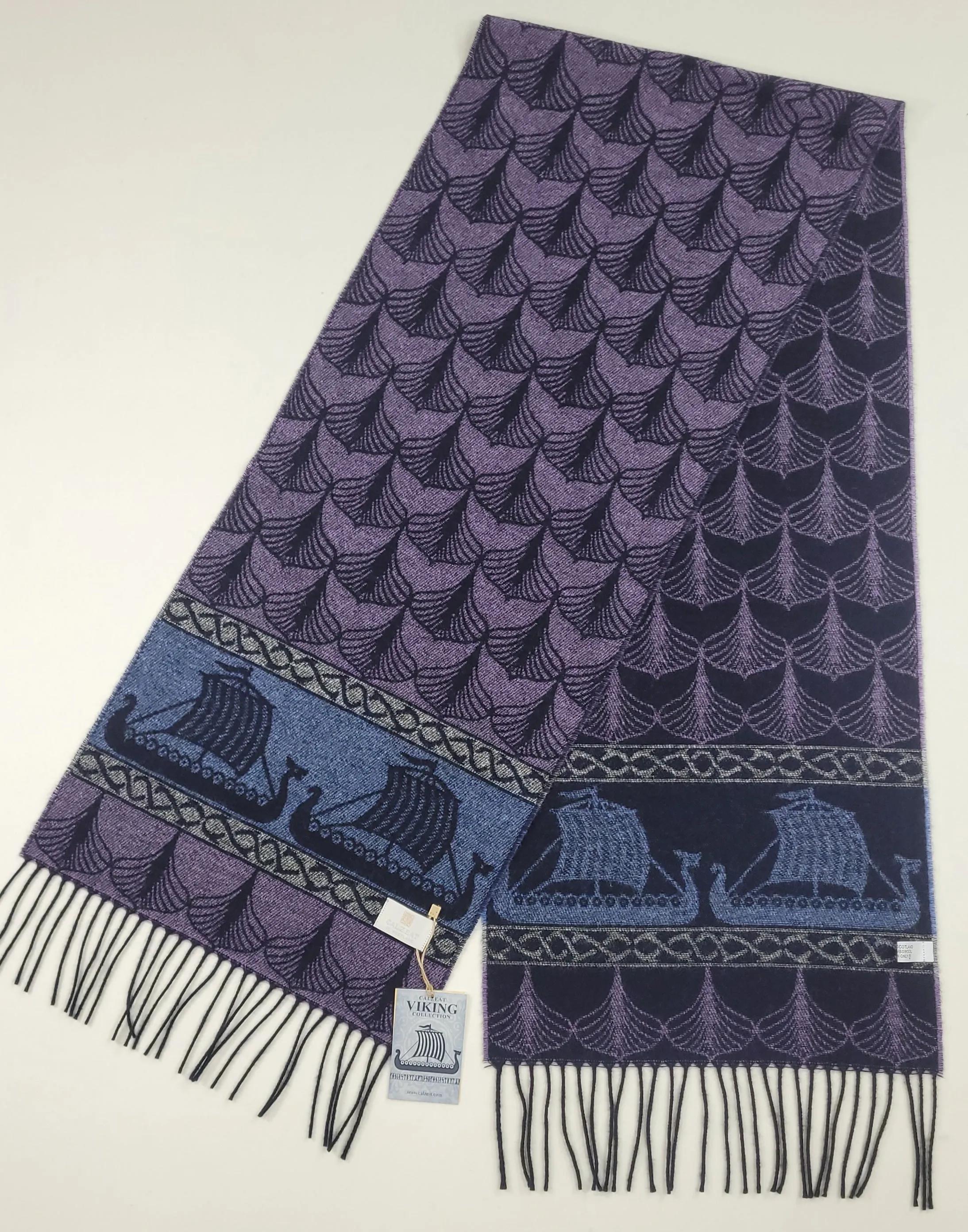 Viking Ships Dragon Jacquard Scarf