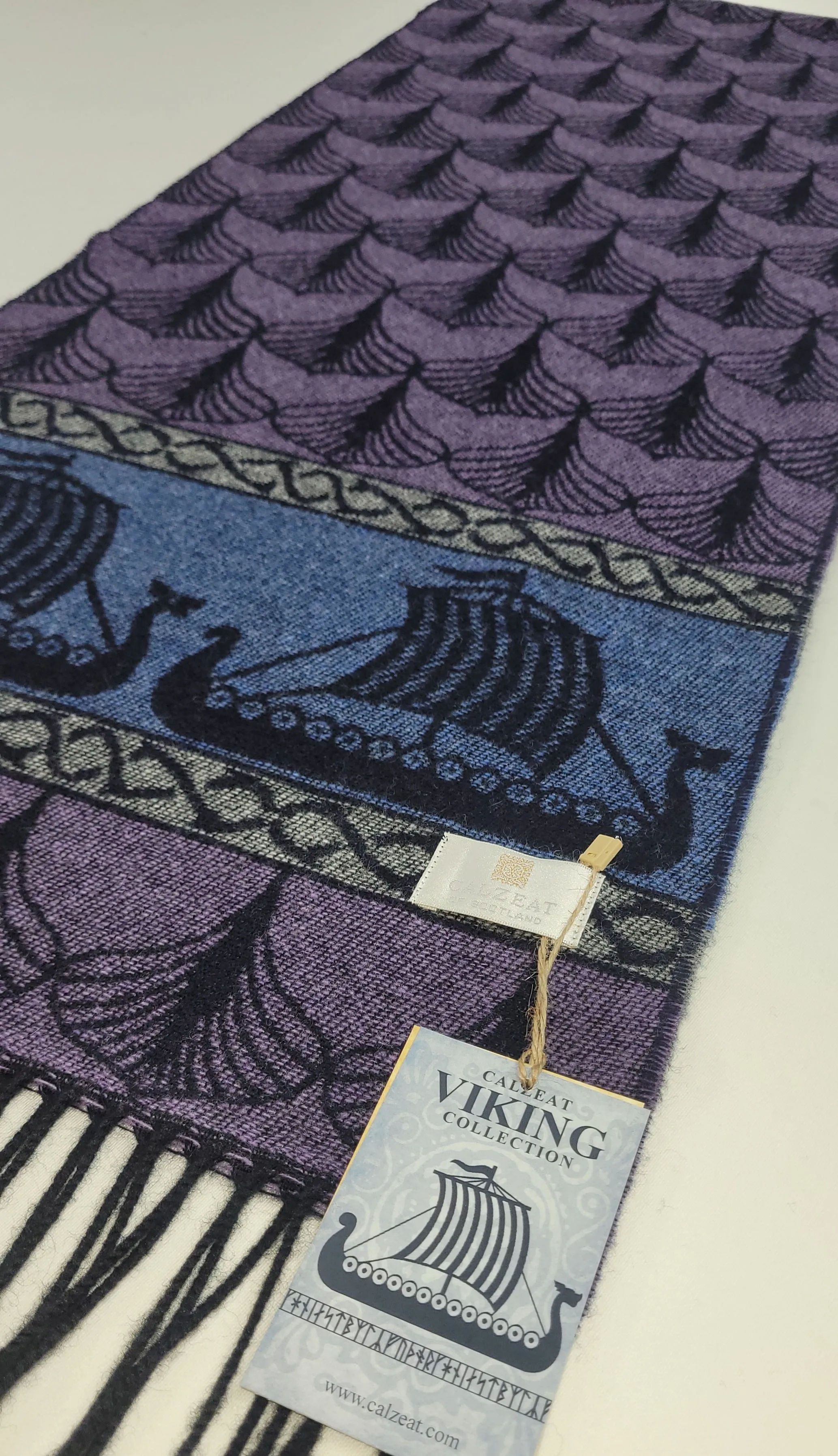 Viking Ships Dragon Jacquard Scarf