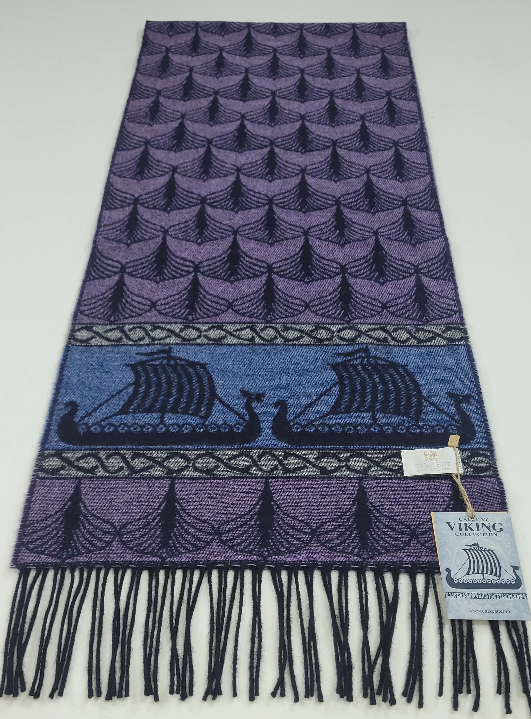 Viking Ships Dragon Jacquard Scarf