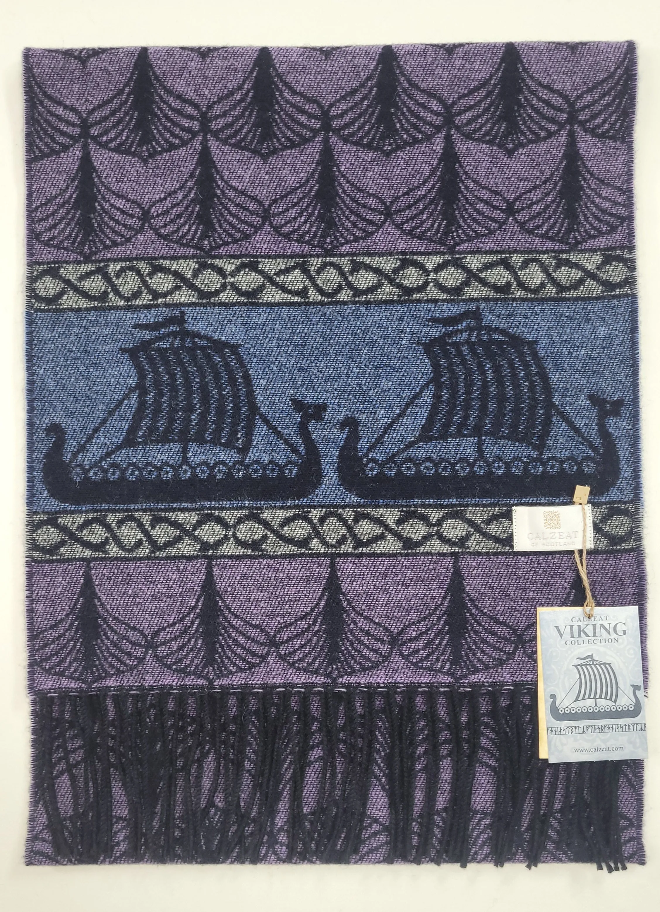 Viking Ships Dragon Jacquard Scarf