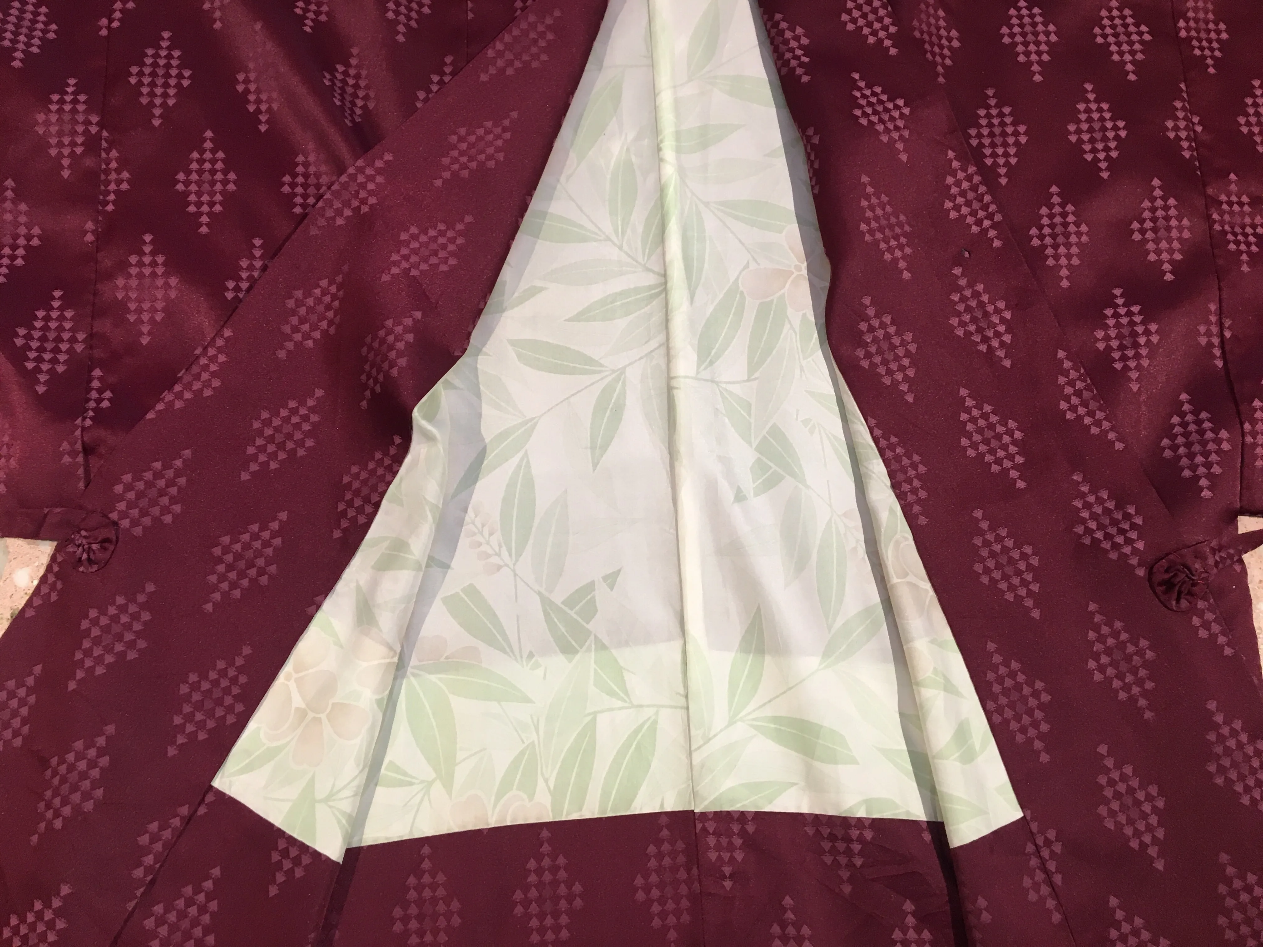 VINTAGE PLUM SILK HAORI KIMONO