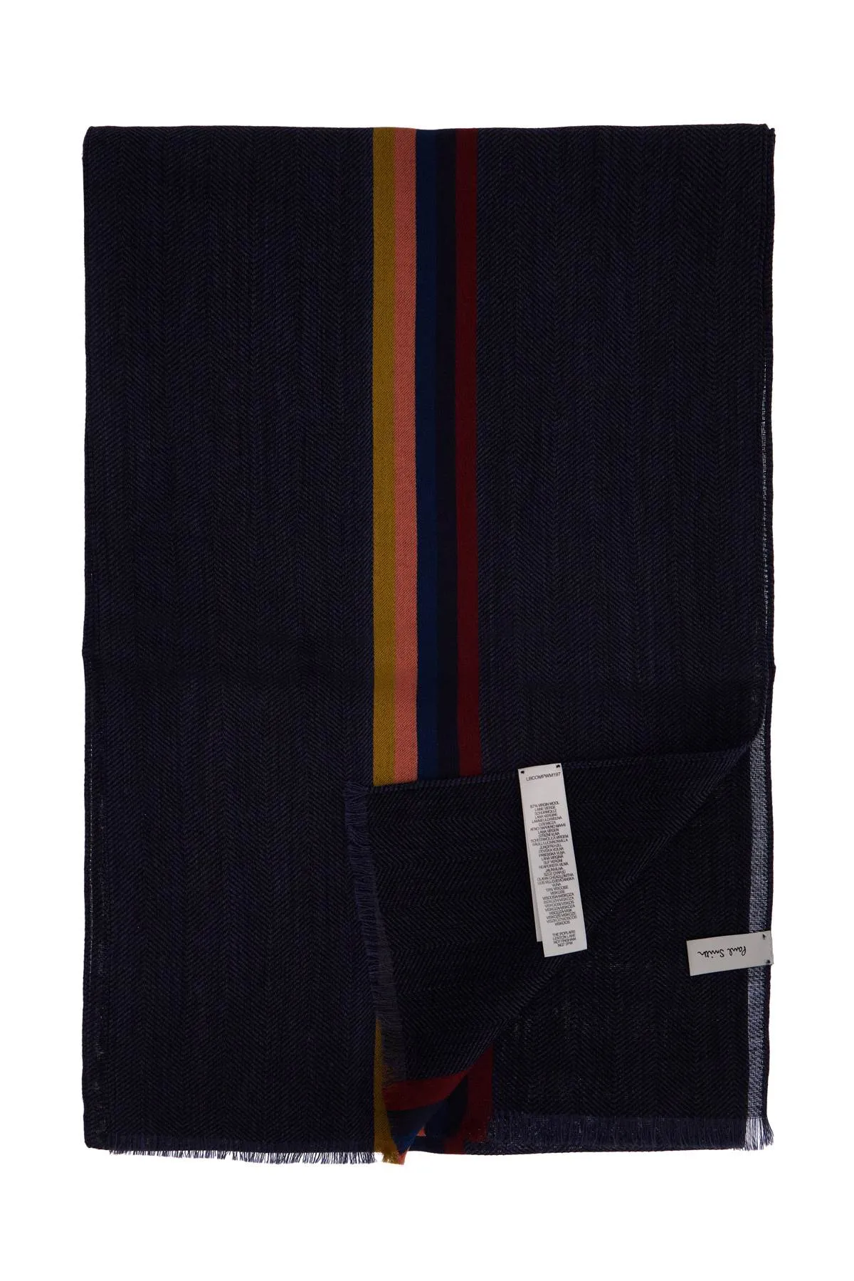 virgin wool checked scarf