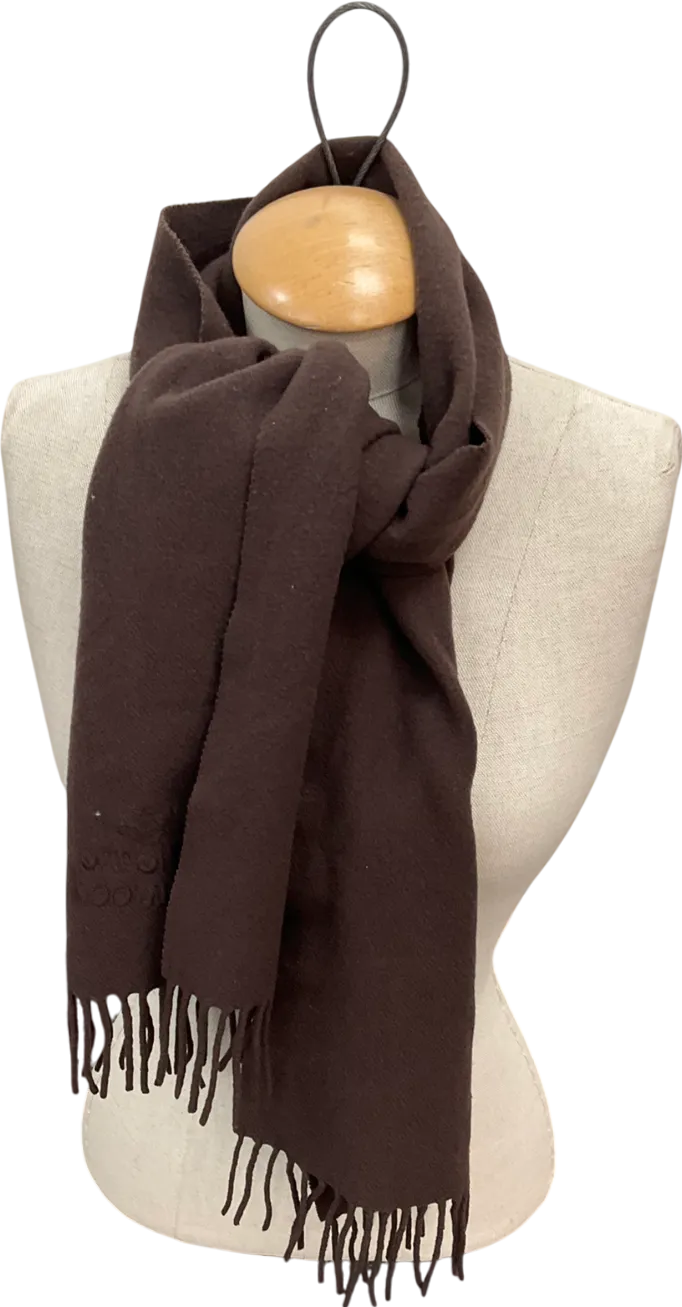 Vivienne Westwood Brown Embroidered Logo Scarf One Size