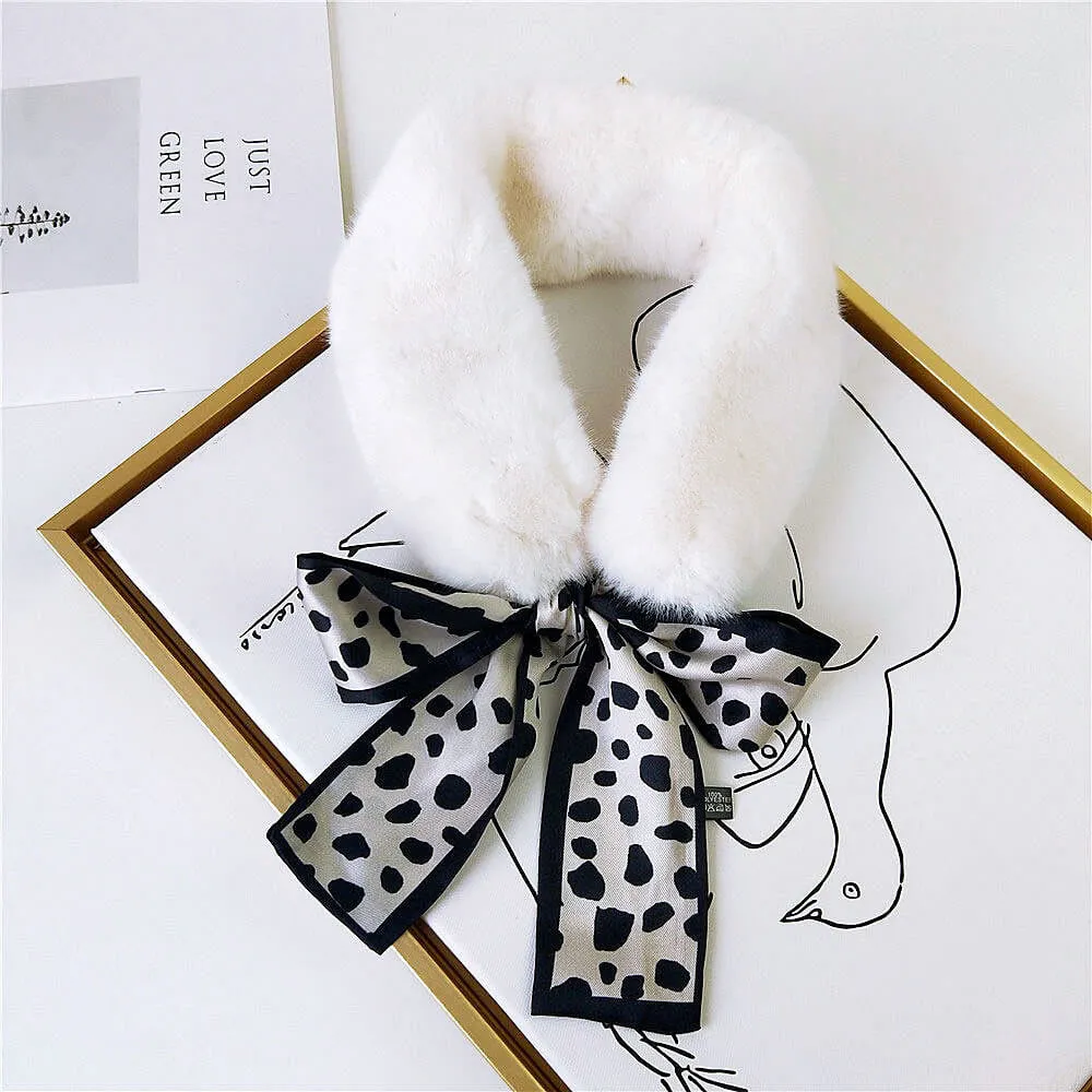 Vogue Plush Leopard Print Infinity Scarf for Women