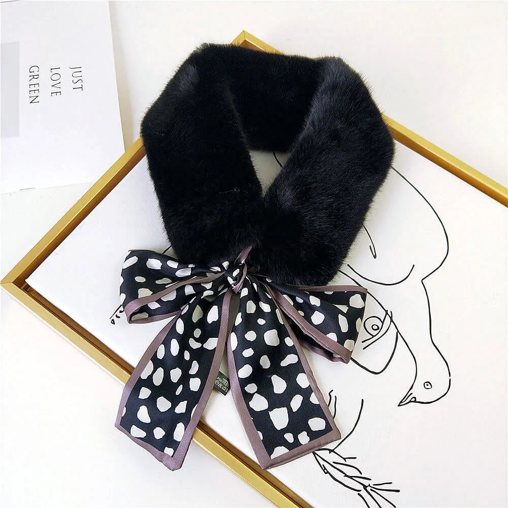 Vogue Plush Leopard Print Infinity Scarf for Women