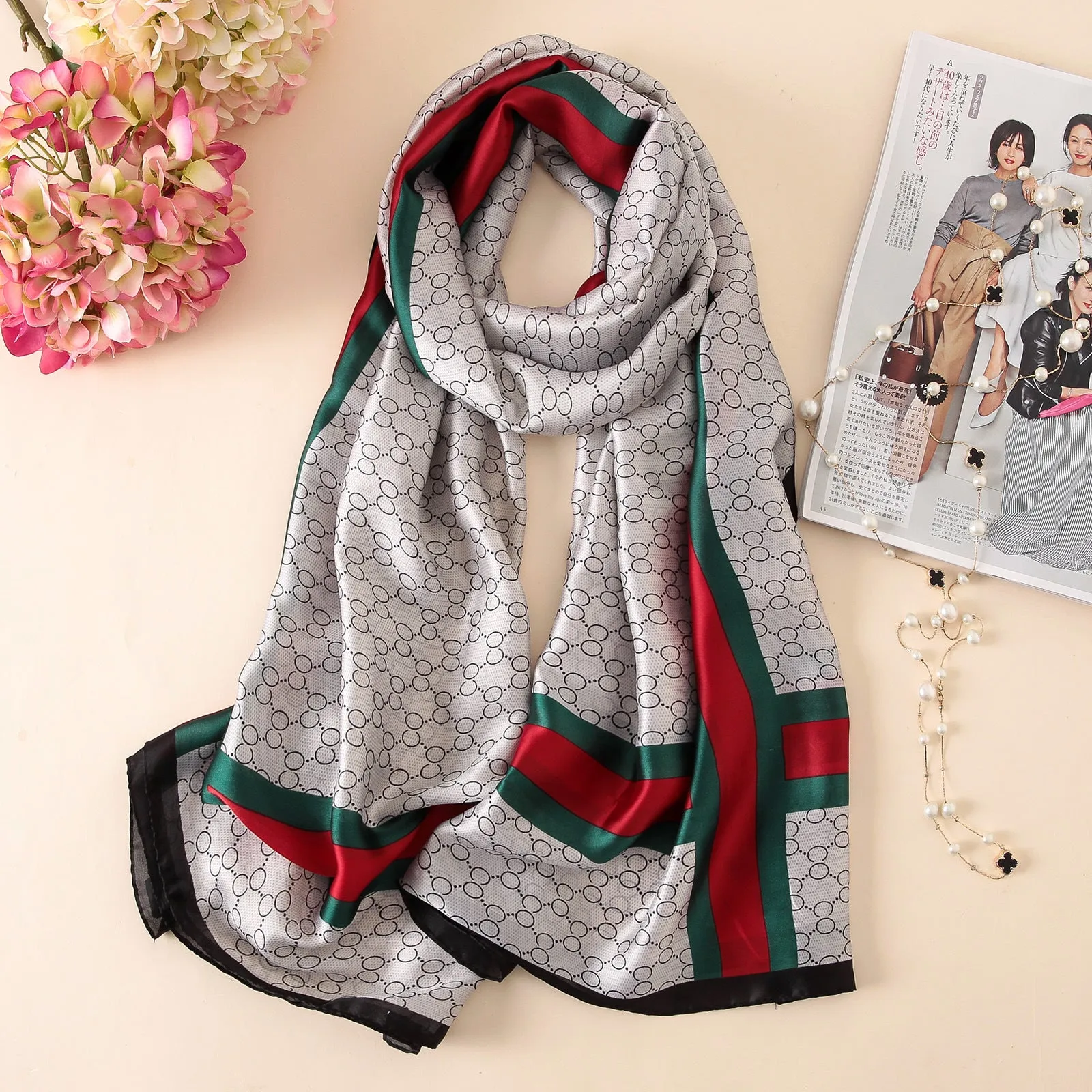 Vogue Scarf for Women Shawl Wraps Holiday Gift Floral Scarves Women