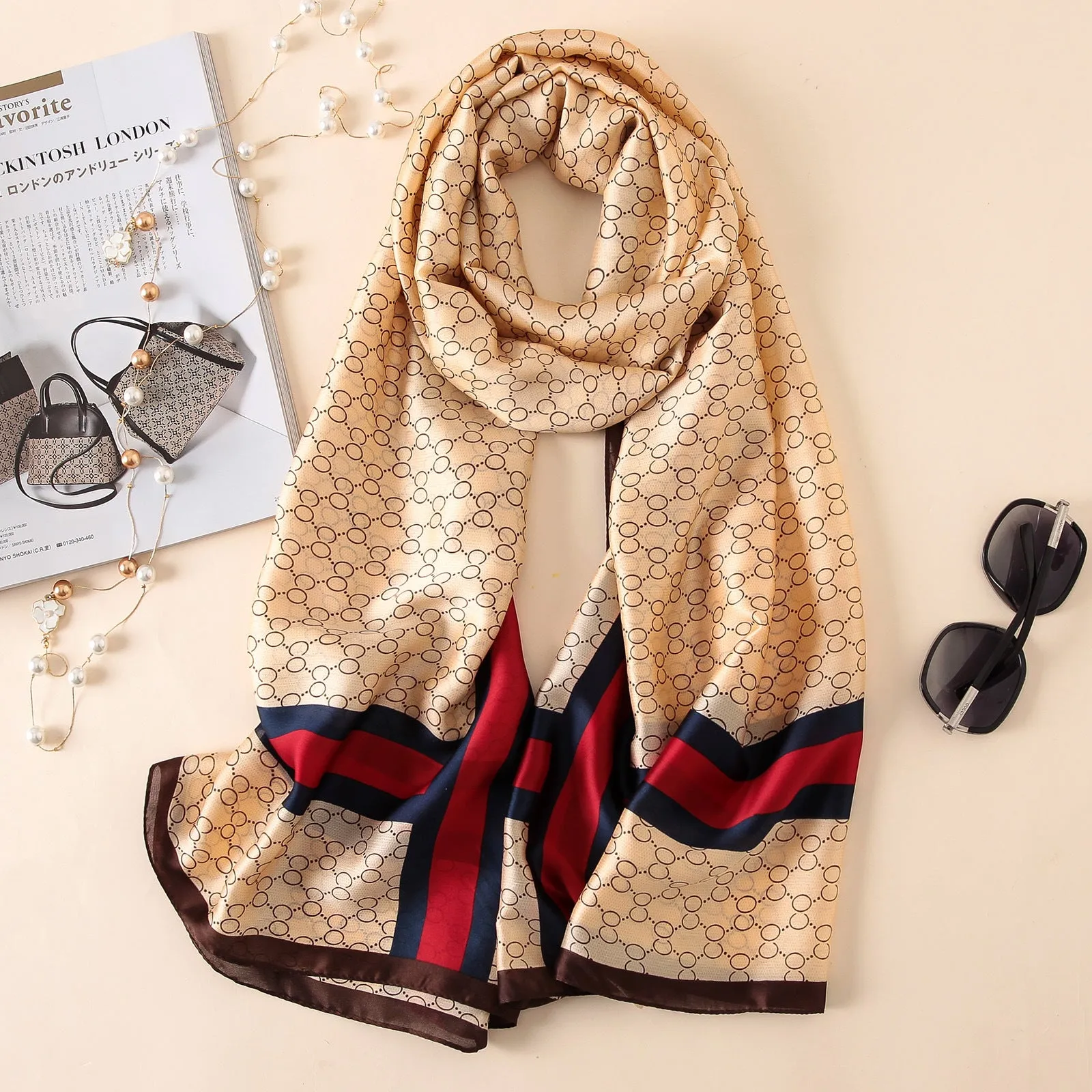 Vogue Scarf for Women Shawl Wraps Holiday Gift Floral Scarves Women