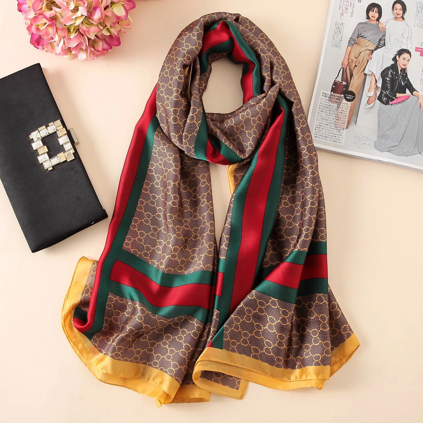 Vogue Scarf for Women Shawl Wraps Holiday Gift Floral Scarves Women