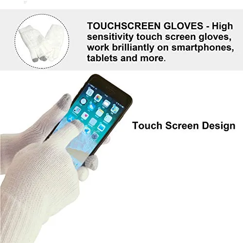 Warm Scarf Glove Hat Beanie Set - Cable Knit Winter Gift Set Pom Cap Touch Screen Glove Long Scarf 3 PCS Set for Women