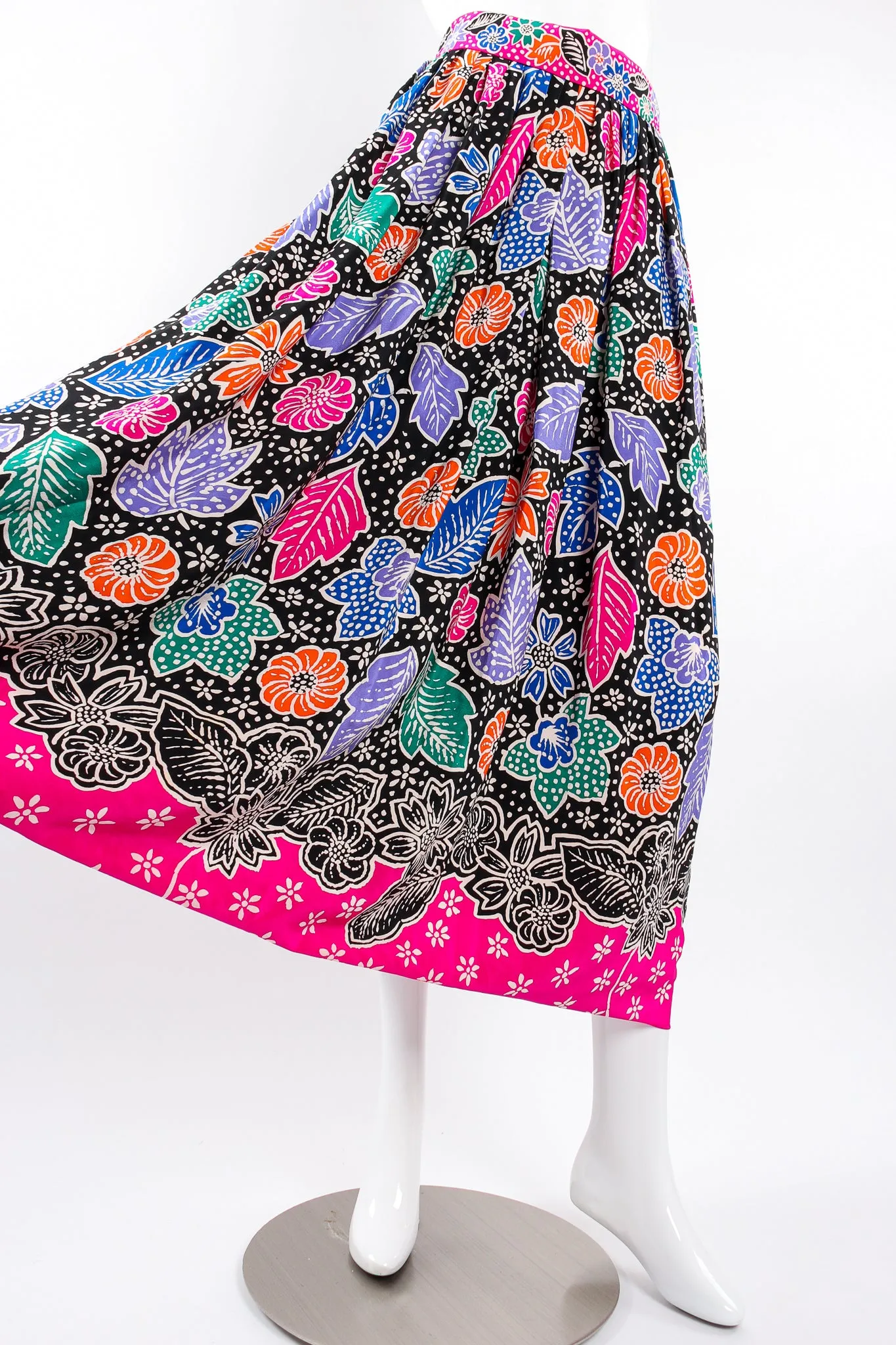 Wax Floral Print Skirt