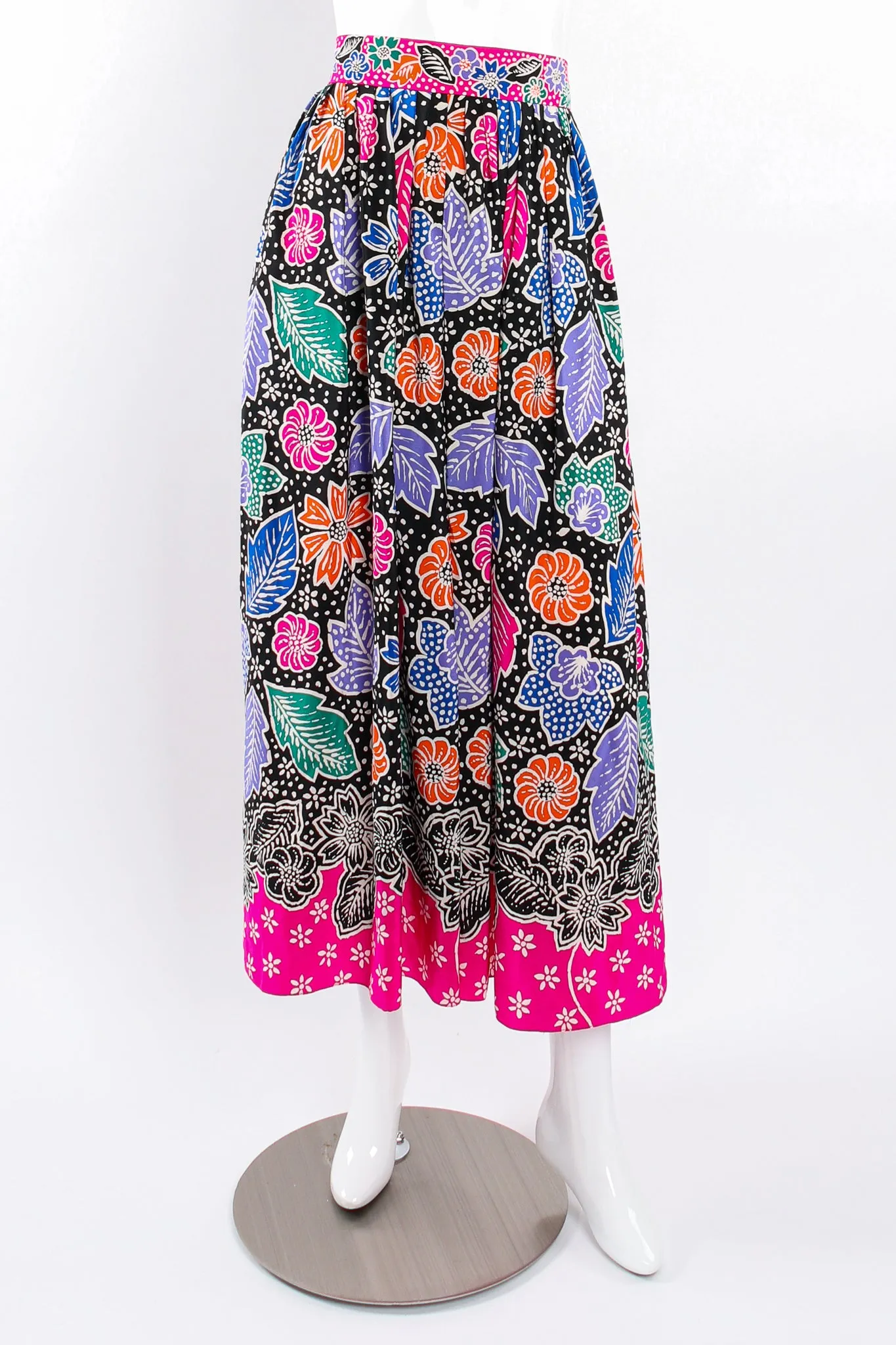 Wax Floral Print Skirt