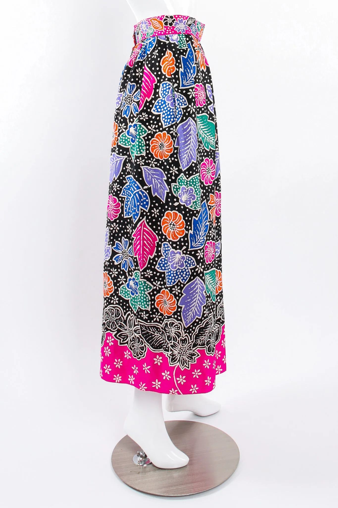 Wax Floral Print Skirt