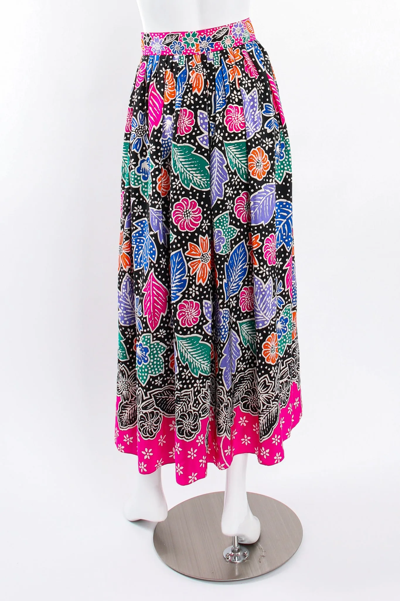 Wax Floral Print Skirt