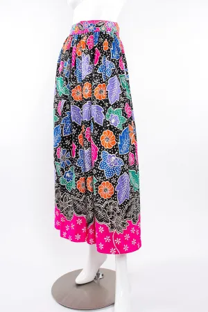 Wax Floral Print Skirt