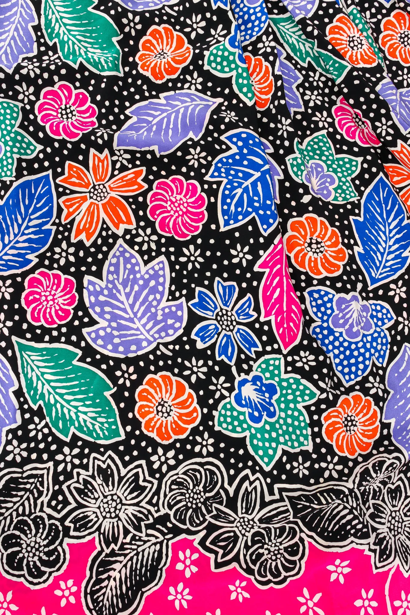 Wax Floral Print Skirt