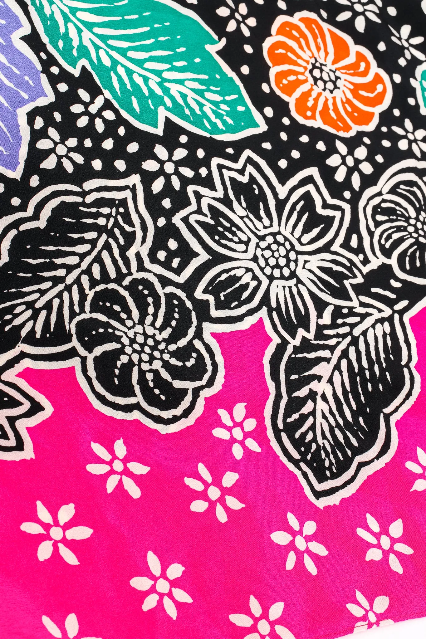 Wax Floral Print Skirt